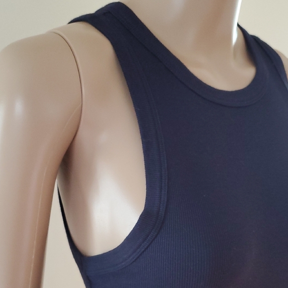 Navy Ribbed Tank - Picture 4 of 6